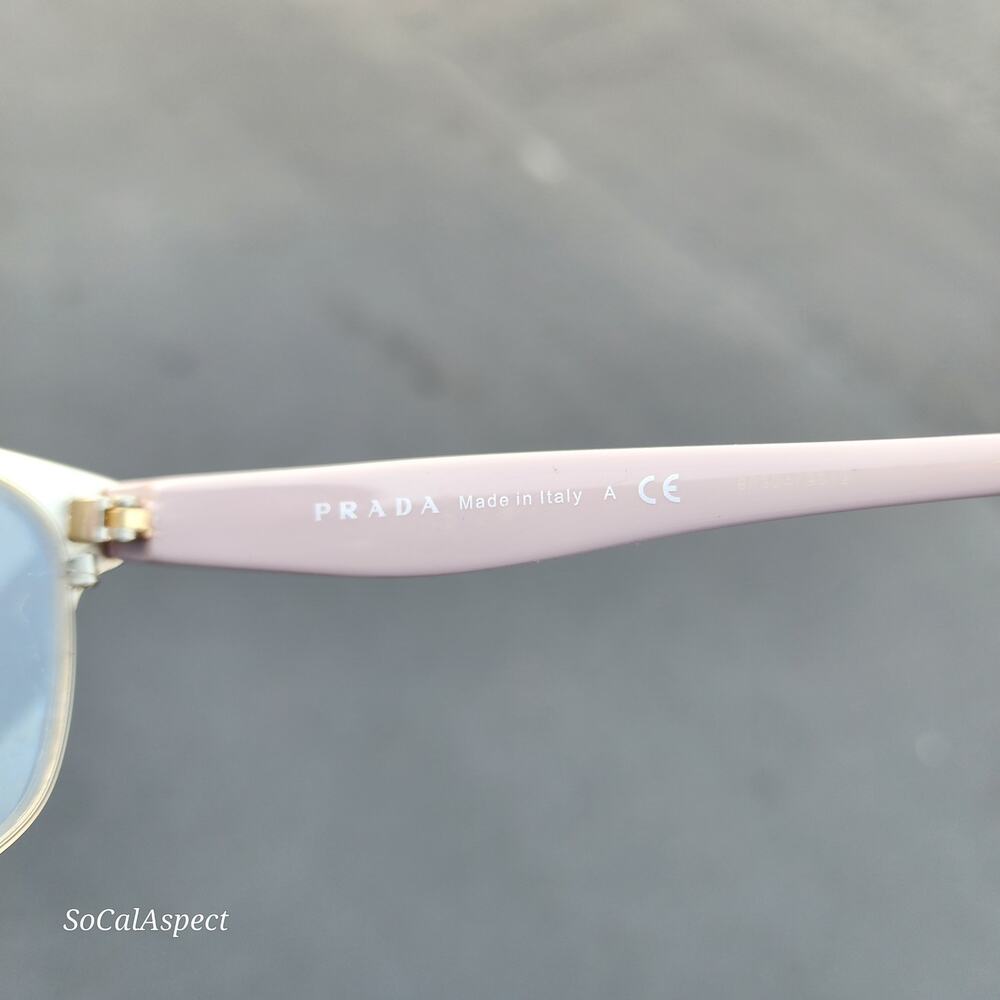 Prada Eyeglasses Frames Only, VPR 65R 53-16-140 Pink, Made in Italy - Picture 10 of 13